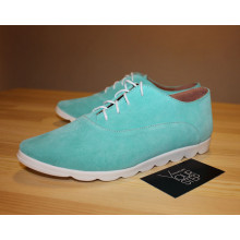 Туфли из замши бирюзового цвета Арт. 01-8Lt