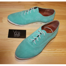 Туфли из замши бирюзового цвета Арт. 01-8Lt
