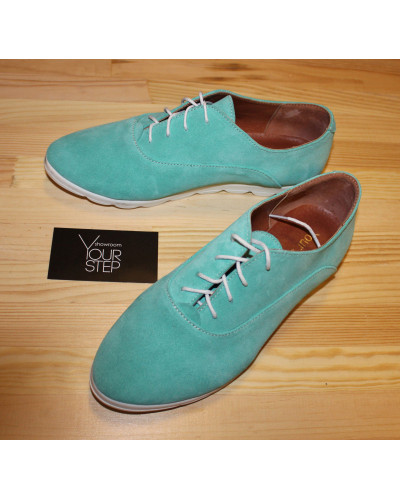 Туфли из замши бирюзового цвета Арт. 01-8Lt