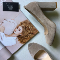 Туфли из замши бежевого цвета Арт. 95-4/44ОК