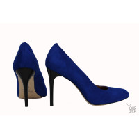 Туфли на шпильке из ярко-синей замши Арт. 95-1/35