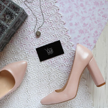 Туфлі-човники кольору пудра Арт. 35-1/24Ок