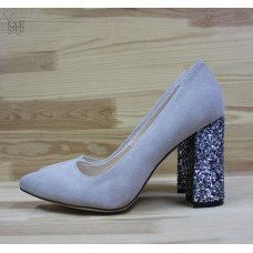 Туфлі-човники з бежевої замші Арт. 35-1/44Ок