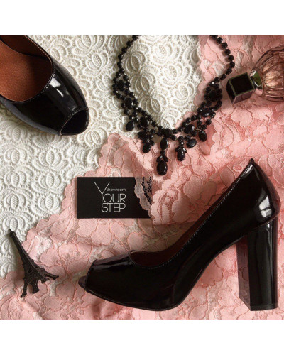 Туфли из черной лаковой кожи Арт. 95-4/34