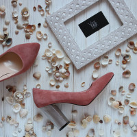 Туфлі-човники з замші Арт. 35-1/42 Serebro