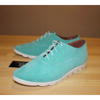 Туфли из замши бирюзового цвета Арт. 01-8Lt