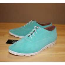 Туфли из замши бирюзового цвета Арт. 01-8Lt