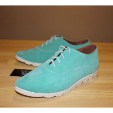 Туфли из замши бирюзового цвета Арт. 01-8Lt