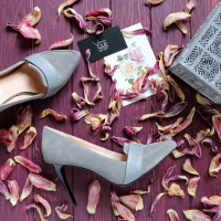 Туфлі-човники сірого кольору Арт. 35-8Os