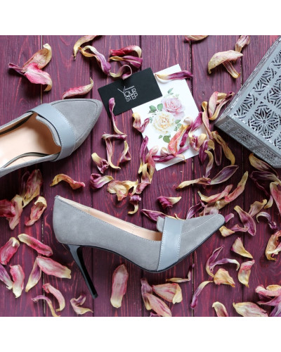 Туфлі-човники сірого кольору Арт. 35-8Os