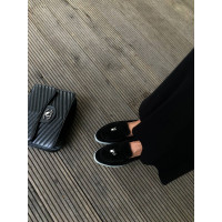 Черные замшевые лоферы на светлой подошве Арт 156-6