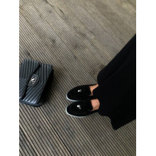 Чорні замшеві лофери на світлій підошві Арт. 156-6