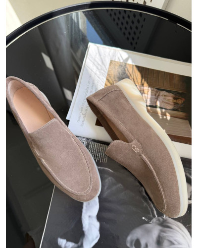 Женские замшевые лоферы Your Step в цвете капучино Арт. 156-10