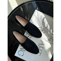 Классические черные замшевые лоферы Арт. 156-10