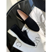 Классические черные замшевые лоферы Арт. 156-10