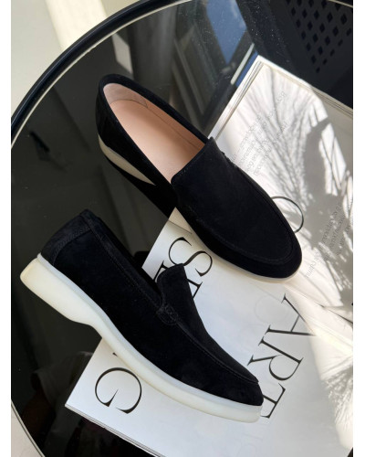 Женские черные лоферы из натуральной замши Your Step Арт. 156-10