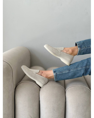 Женские бежевые лоферы из натуральной замши Your Step Арт. 156-10