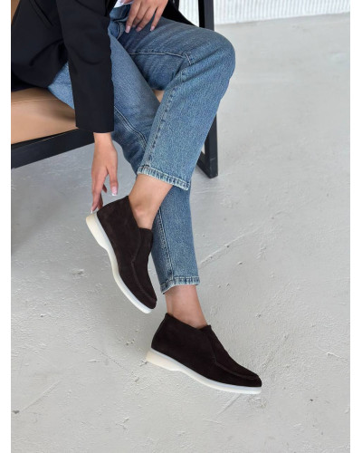 Женские высокие лоферы из натуральной замши Your Step Арт. 156-4