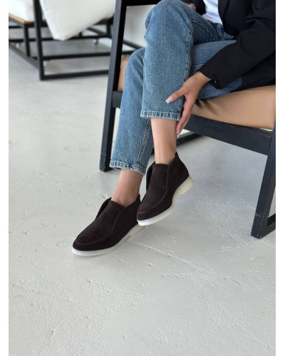 Женские высокие лоферы из натуральной замши Your Step Арт. 156-4