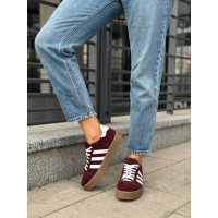 Бордові замшеві кеди зі шнурівкою — стильний комфорт для кожного дня! Арт. 15-15