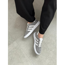 Сірі замшеві кеди з білими шнурівками — сучасний стиль і максимальний комфорт! Арт. 15-10-0136