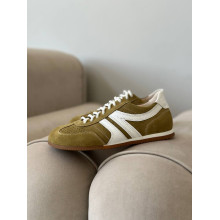 Анатомічні кеди оливкового кольору з білими вставками - Арт. 15-18(0079)