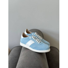 Блакитні замшеві кеди з білою вставкою - Арт. 15-12/21918(1П) 