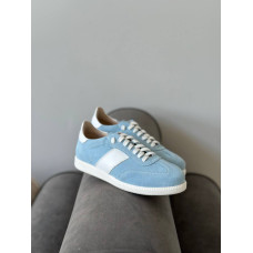 Блакитні замшеві кеди з білою вставкою - Арт. 15-12/21918(1П) 