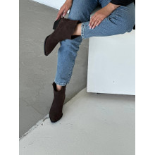 Замшеві ковбойки в глибокому шоколадному кольорі — must have сезону (Арт. 10140‑2)