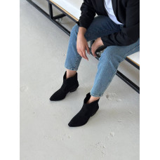 Черные ковбойки из натуральной замши – акцент для образов с характером (Арт. 10140-2)