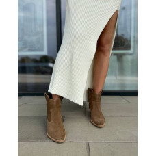 Женские замшевые ковбойки в цвете castorre – тренд весна-лето 2026 (Арт. 10140-2)