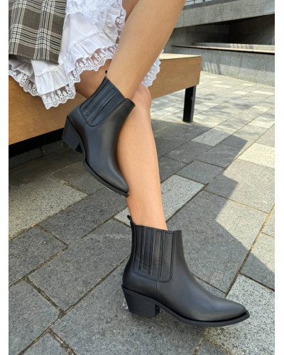 Черные кожаные ковбойки – стиль и комфорт для современной женщины (Арт. 10140-3)