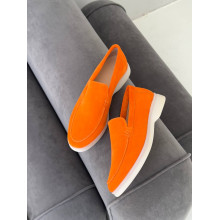 Замшеві лофери у яскраво-помаранчевому кольорі - Арт.156-10