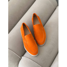 Замшеві лофери у яскраво-помаранчевому кольорі - Арт.156-10