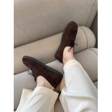 Анатомічні замшеві лофери у шоколадному кольорі - Арт. Delta-1