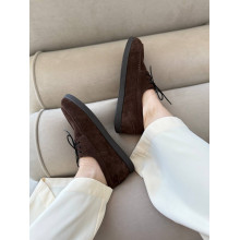 Анатомічні замшеві лофери у шоколадному кольорі - Арт. Delta-1