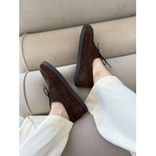 Анатомические замшевые лоферы в шоколадном цвете – Арт. Delta-1