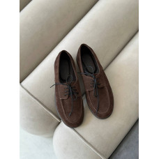 Анатомические замшевые лоферы в шоколадном цвете – Арт. Delta-1