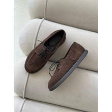 Анатомічні замшеві лофери у шоколадному кольорі - Арт. Delta-1