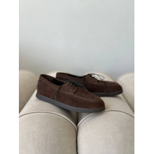 Анатомічні замшеві лофери у шоколадному кольорі - Арт. Delta-1