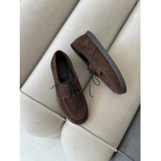 Анатомические замшевые лоферы в шоколадном цвете – Арт. Delta-1