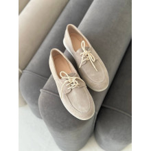 Анатомічні бежеві замшеві лофери - Delta-1 