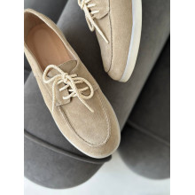 Анатомічні замшеві лофери у пісочному кольорі - Арт. Delta-1 