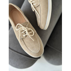 Анатомические замшевые лоферы в песочном цвете – Арт. Delta-1