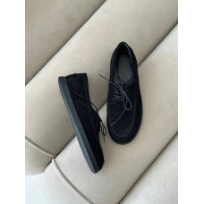 Анатомические черные замшевые лоферы – Арт. Delta-1