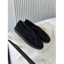 Анатомічні чорні замшеві лофери - Арт. Delta-1