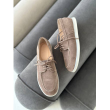 Анатомічні замшеві лофери у кольорі капучино - Арт. Delta-1 