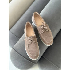 Анатомические замшевые лоферы в цвете капучино – Арт. Delta-1