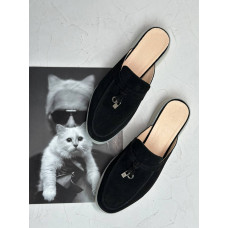 Минимализм, который работает — черные мюли из натуральной замши Арт. 156-9