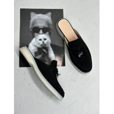 Минимализм, который работает — черные мюли из натуральной замши Арт. 156-9